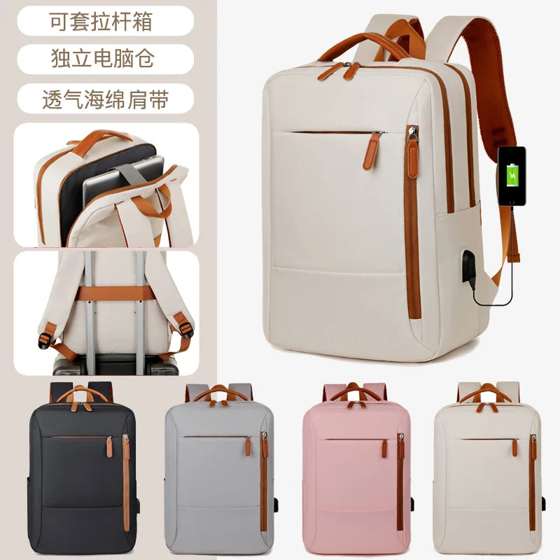 Mochila Carga USB Impermeable Gran Capacidad