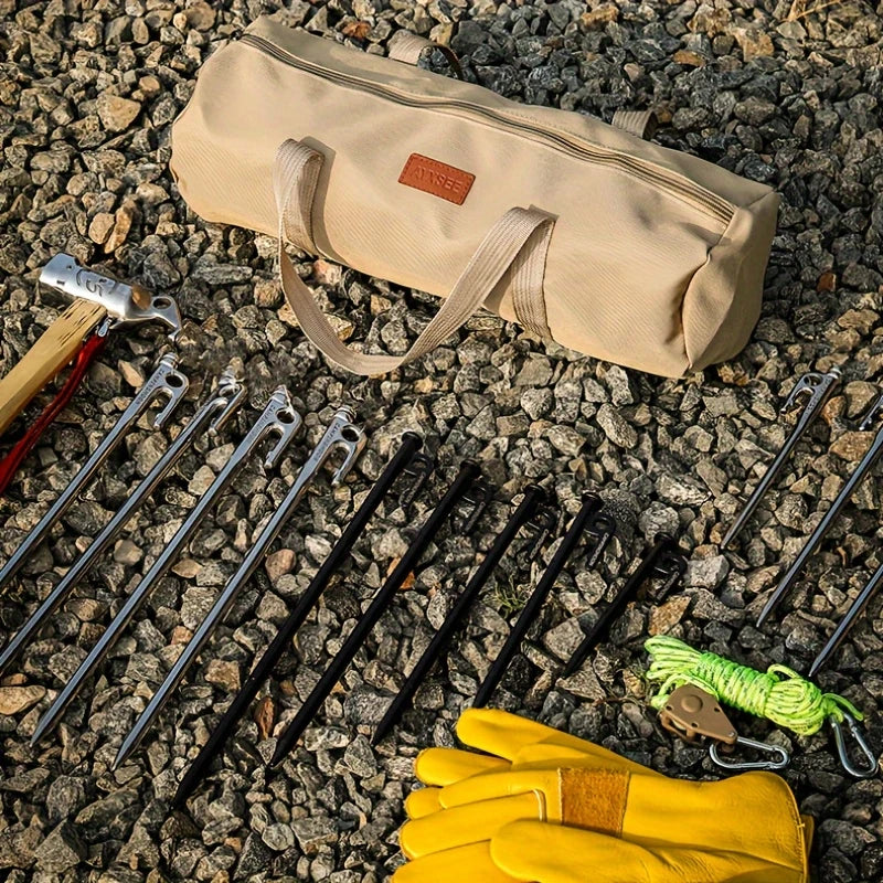 Bolsa Cilíndrica Para Estacas de Camping Organizador Herramientas