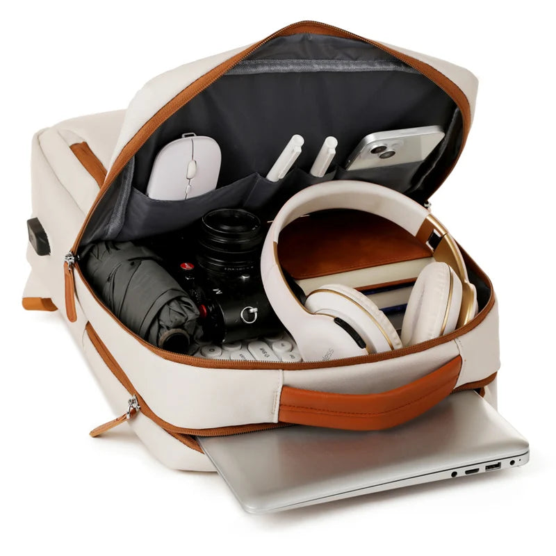 Mochila Carga USB Impermeable Gran Capacidad