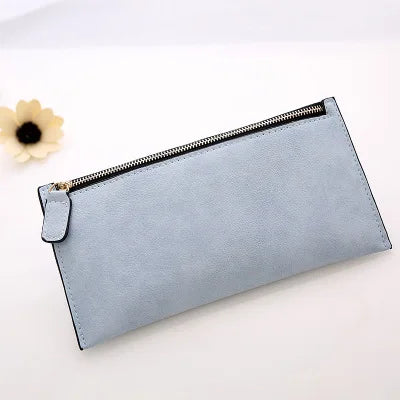 Cartera Larga Mujer de Cuero PU Estilo Simple