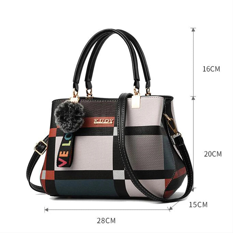 Bolso de Mano Elegante para Mujer Cuero PU Cruzado