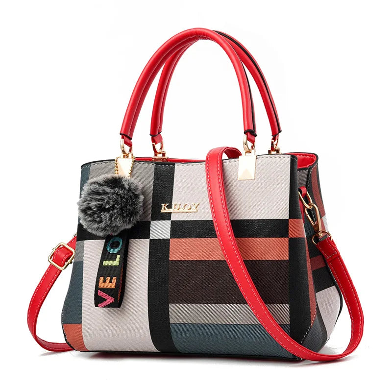 Bolso de Mano Elegante para Mujer Cuero PU Cruzado
