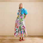 Robe décontractée à imprimé de style européen et américain