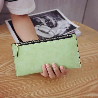 Cartera Larga Mujer de Cuero PU Estilo Simple