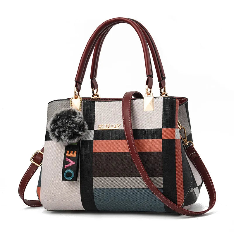 Bolso de Mano Elegante para Mujer Cuero PU Cruzado
