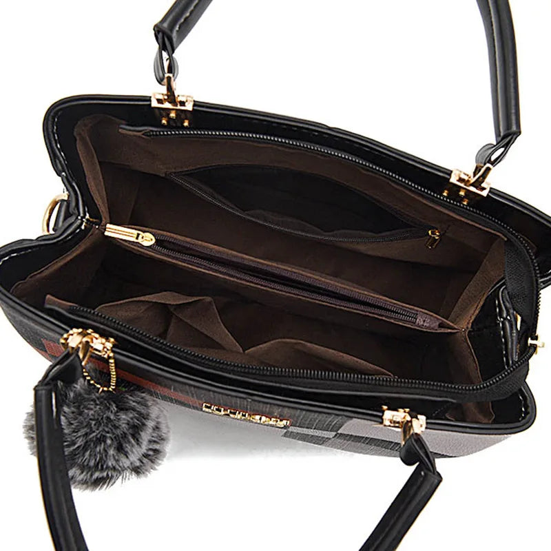 Bolso de Mano Elegante para Mujer Cuero PU Cruzado