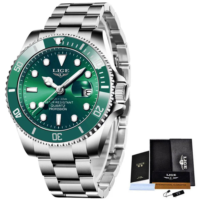 Reloj Hombre LIGE Moda Cuarzo Deportivo Buceo