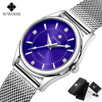 Montre de luxe dorée élégante avec diamants pour femme