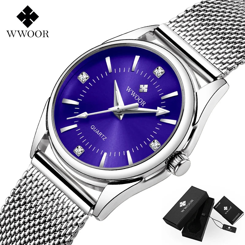 Reloj de Lujo Dorado Elegante con Diamantes para Dama