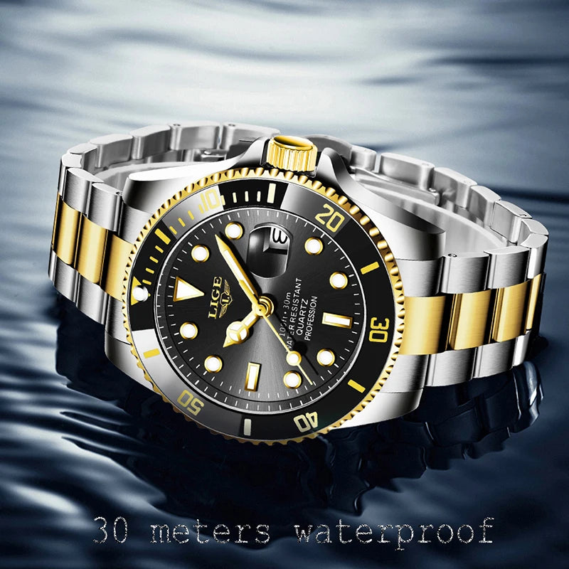 Reloj Hombre LIGE Moda Cuarzo Deportivo Buceo