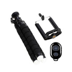Mini trépied souple flexible pour téléphone portable et appareil photo avec clip