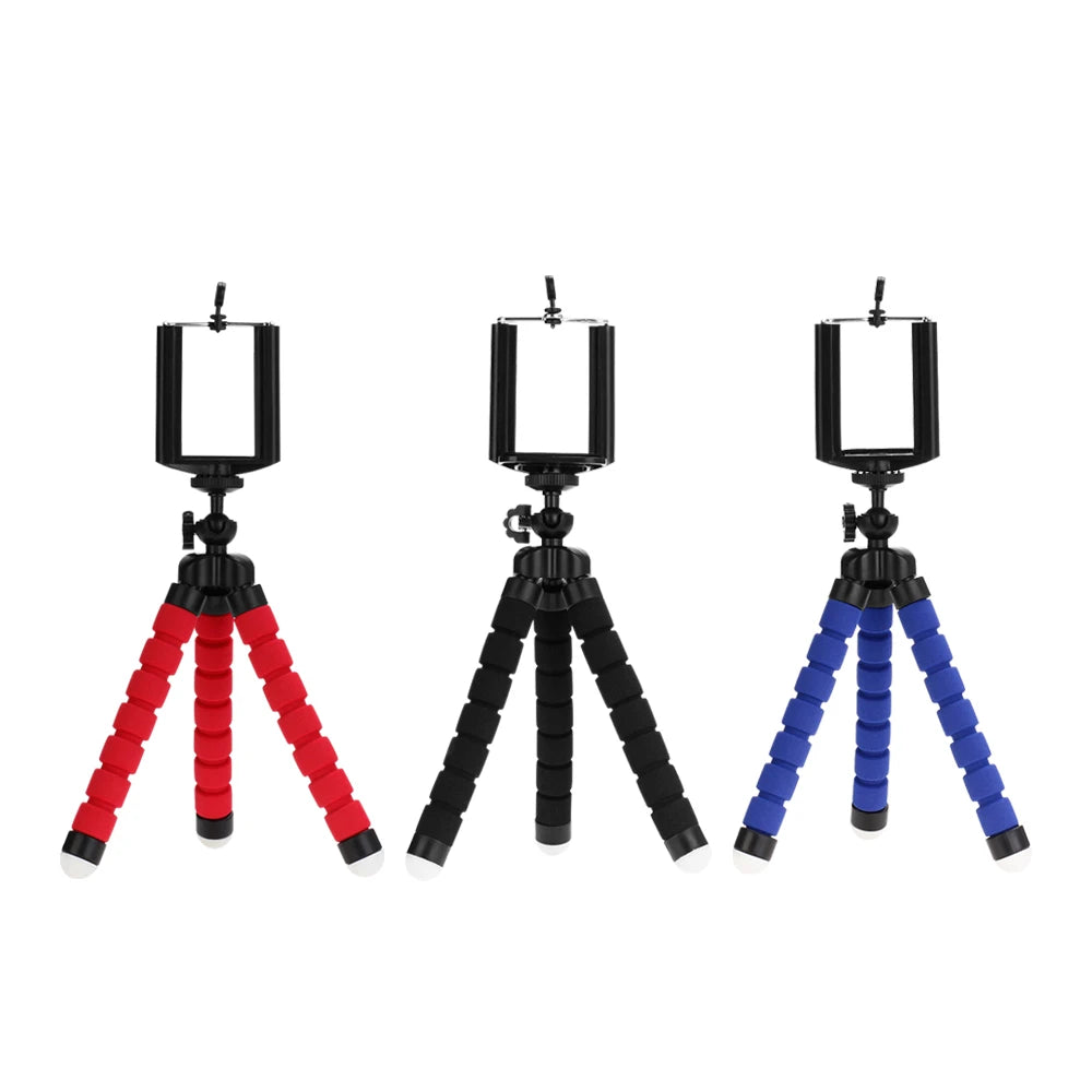 Mini Trípode Pulpo Flexible para Celular y Cámara con Clip