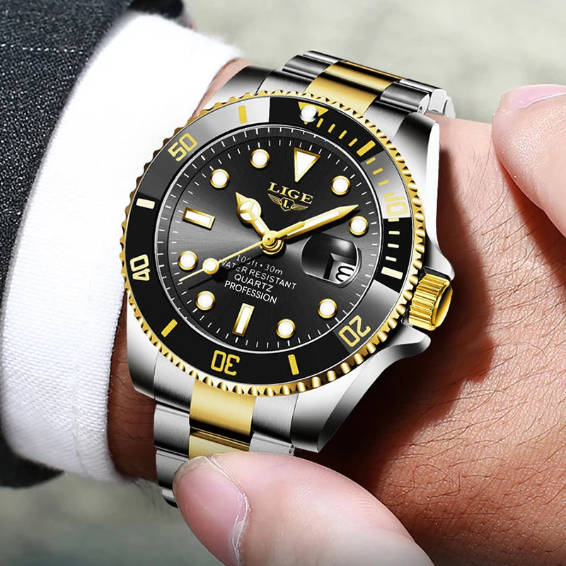 Reloj Hombre LIGE Moda Cuarzo Deportivo Buceo