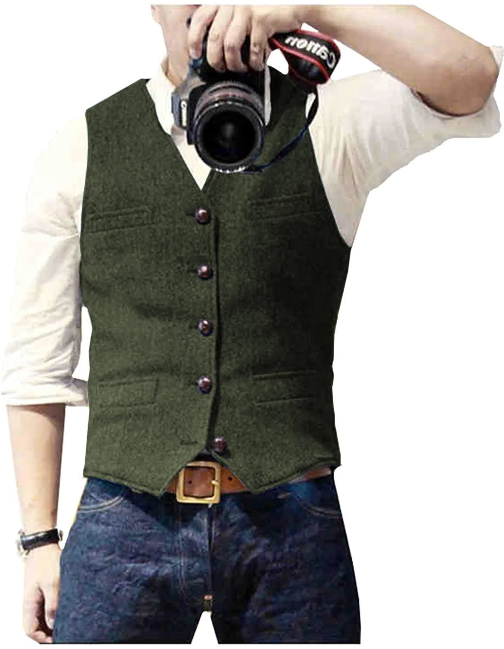 Men's Suit Vest V-Neck Business