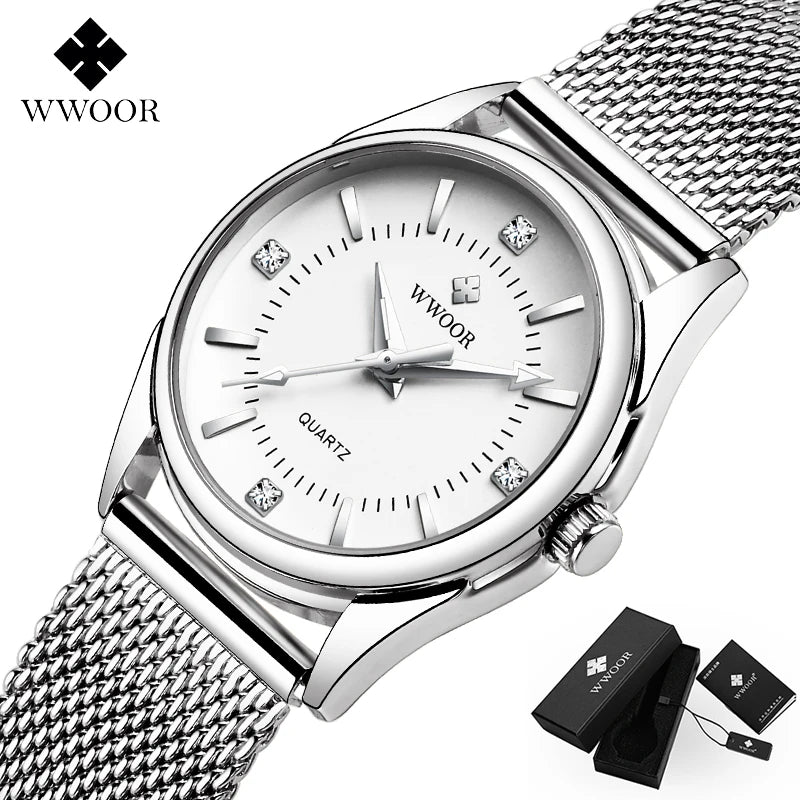 Reloj de Lujo Dorado Elegante con Diamantes para Dama
