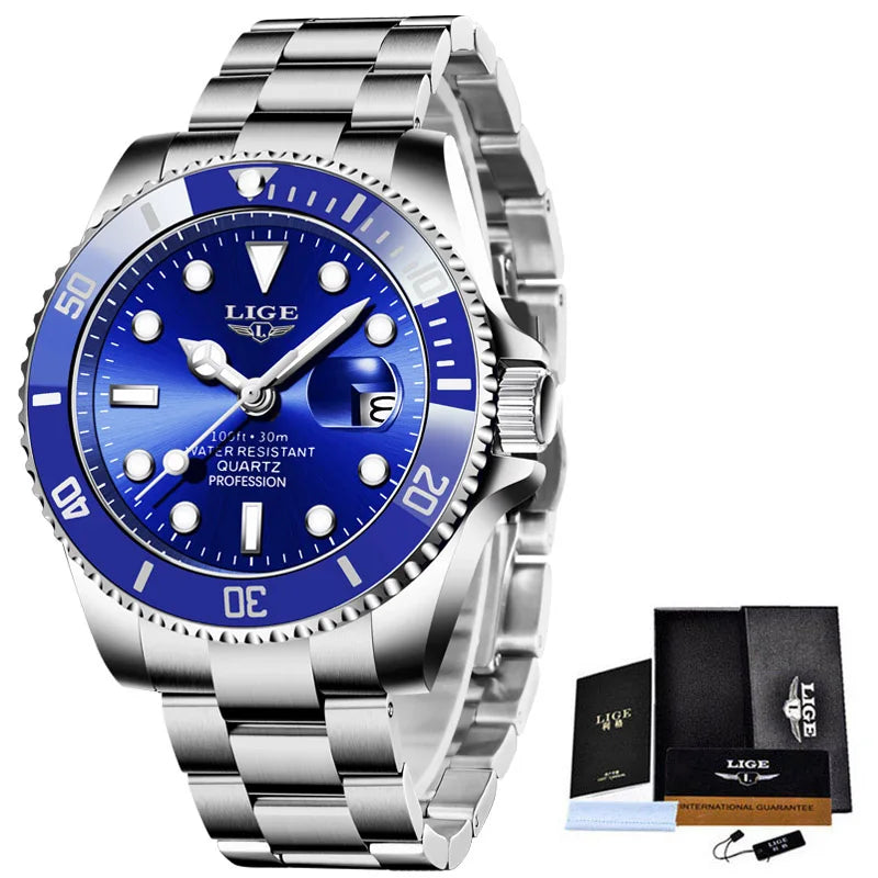 Reloj Hombre LIGE Moda Cuarzo Deportivo Buceo