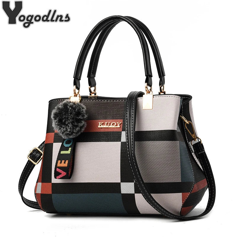 Bolso de Mano Elegante para Mujer Cuero PU Cruzado