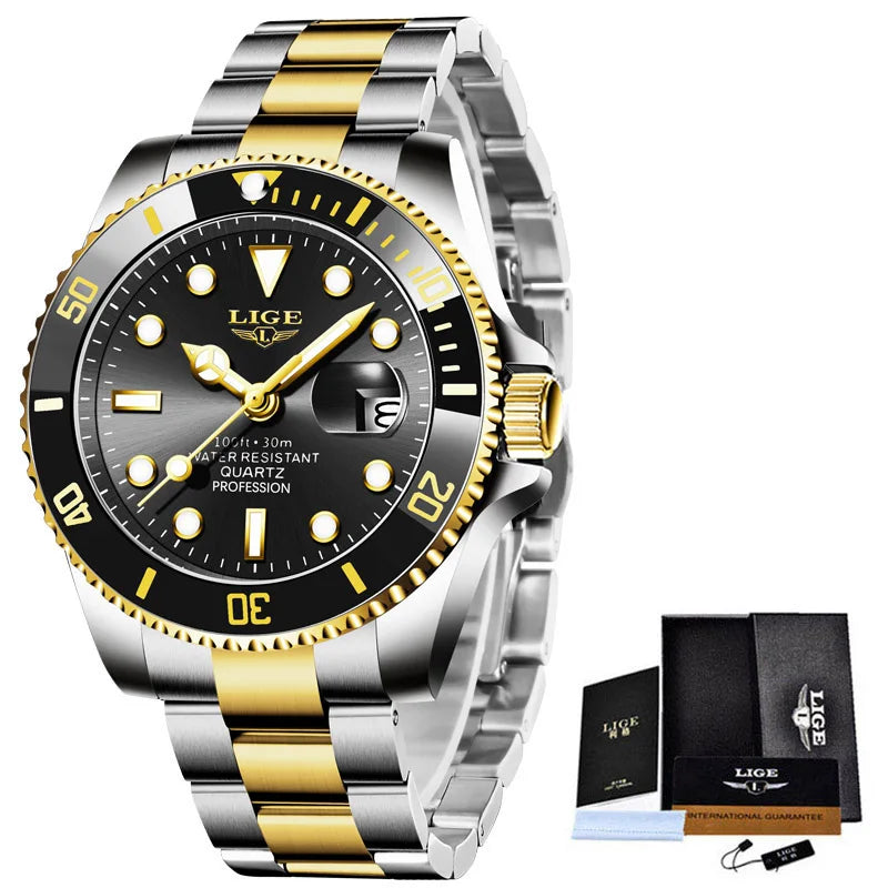 Reloj Hombre LIGE Moda Cuarzo Deportivo Buceo