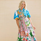 Robe décontractée à imprimé de style européen et américain