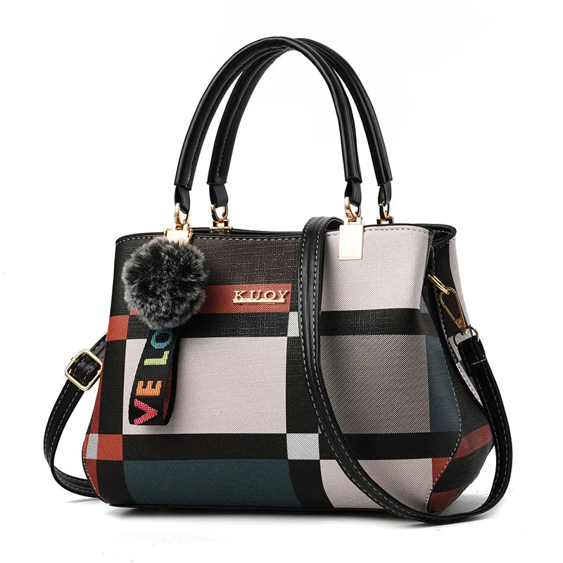 Bolso de Mano Elegante para Mujer Cuero PU Cruzado