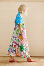 Robe décontractée à imprimé de style européen et américain