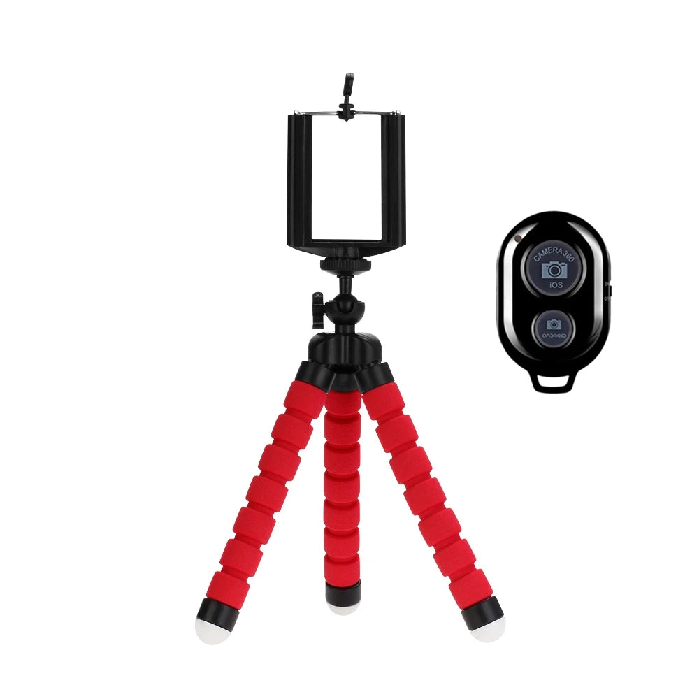 Mini Trípode Pulpo Flexible para Celular y Cámara con Clip