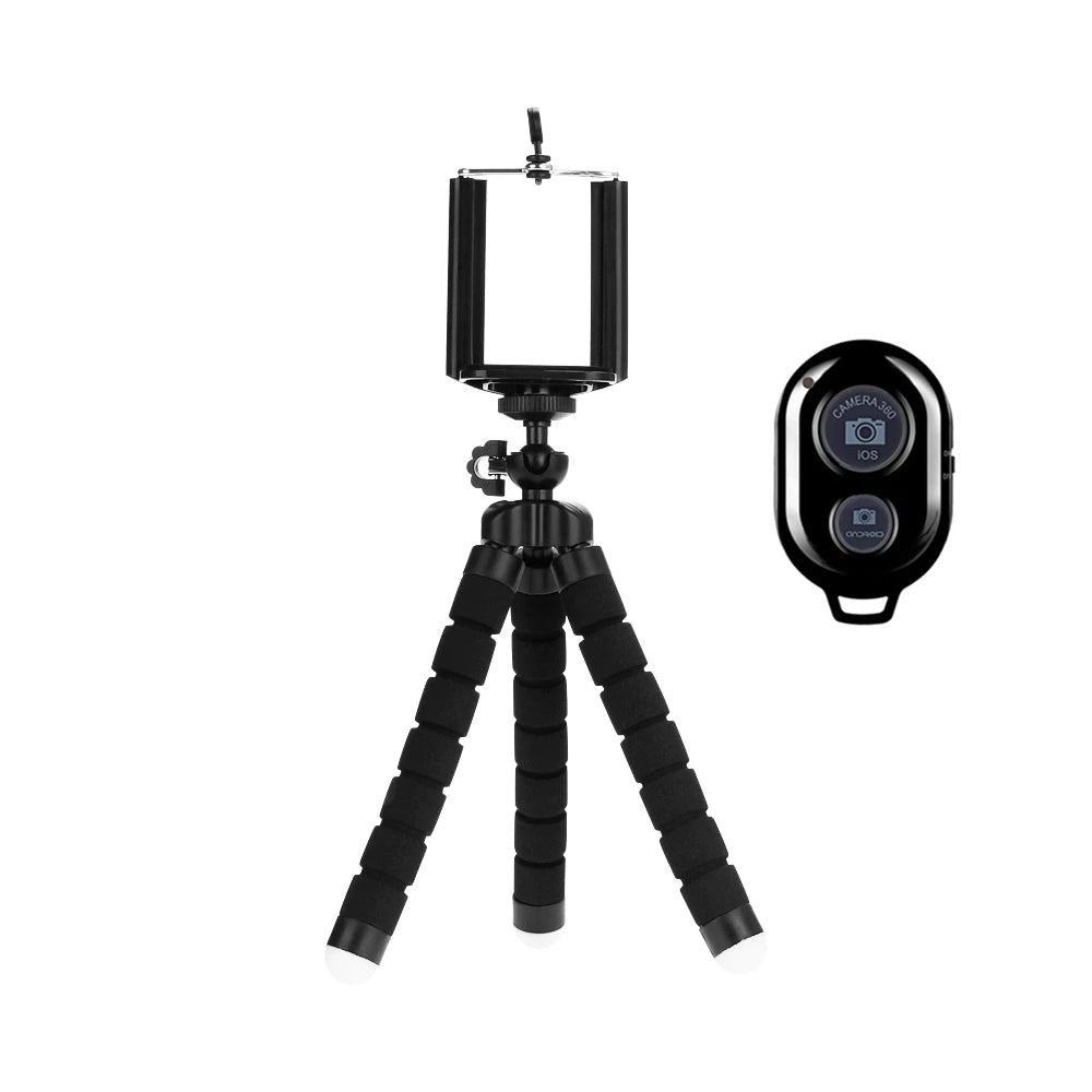 Mini Trípode Pulpo Flexible para Celular y Cámara con Clip