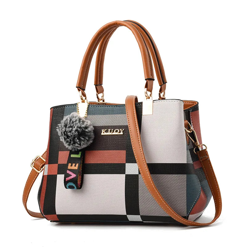 Bolso de Mano Elegante para Mujer Cuero PU Cruzado