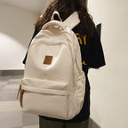 Sac à Dos pour Couple Couleur Unie Grande Capacité Mode Voyage Scolaire