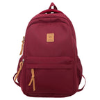 Sac à Dos pour Couple Couleur Unie Grande Capacité Mode Voyage Scolaire