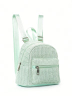 Sac à dos femme style ethnique double fermeture éclair décontracté