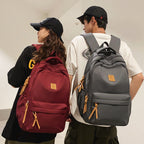 Sac à Dos pour Couple Couleur Unie Grande Capacité Mode Voyage Scolaire