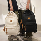 Sac à Dos pour Couple Couleur Unie Grande Capacité Mode Voyage Scolaire