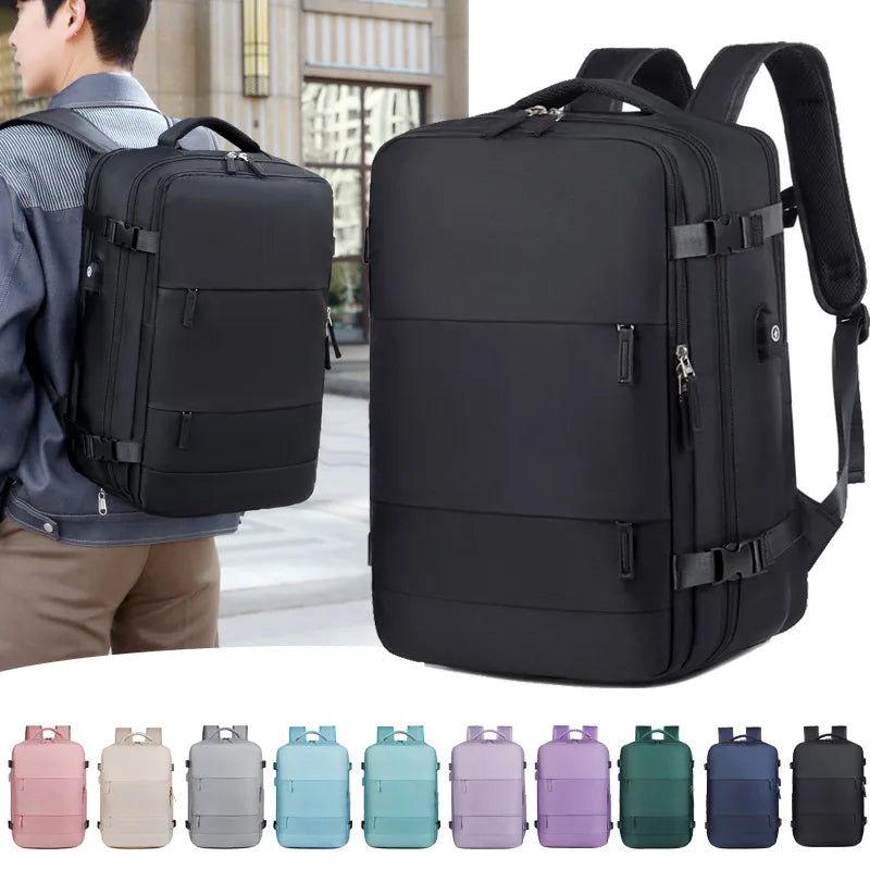 Mochila Unisex Viaje Negocios Laptop 16" Gran Capacidad