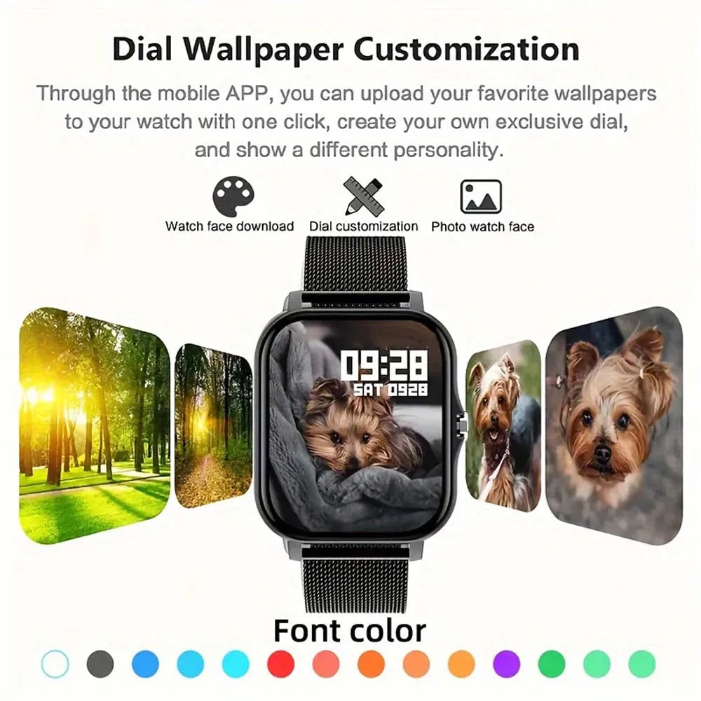 Smartwatch Hombre Mujer Pantalla 1.83'' Llamadas Inalámbricas Fitness