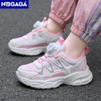 Girls' Casual Mesh-Lined Sneakers Ideal for Walking