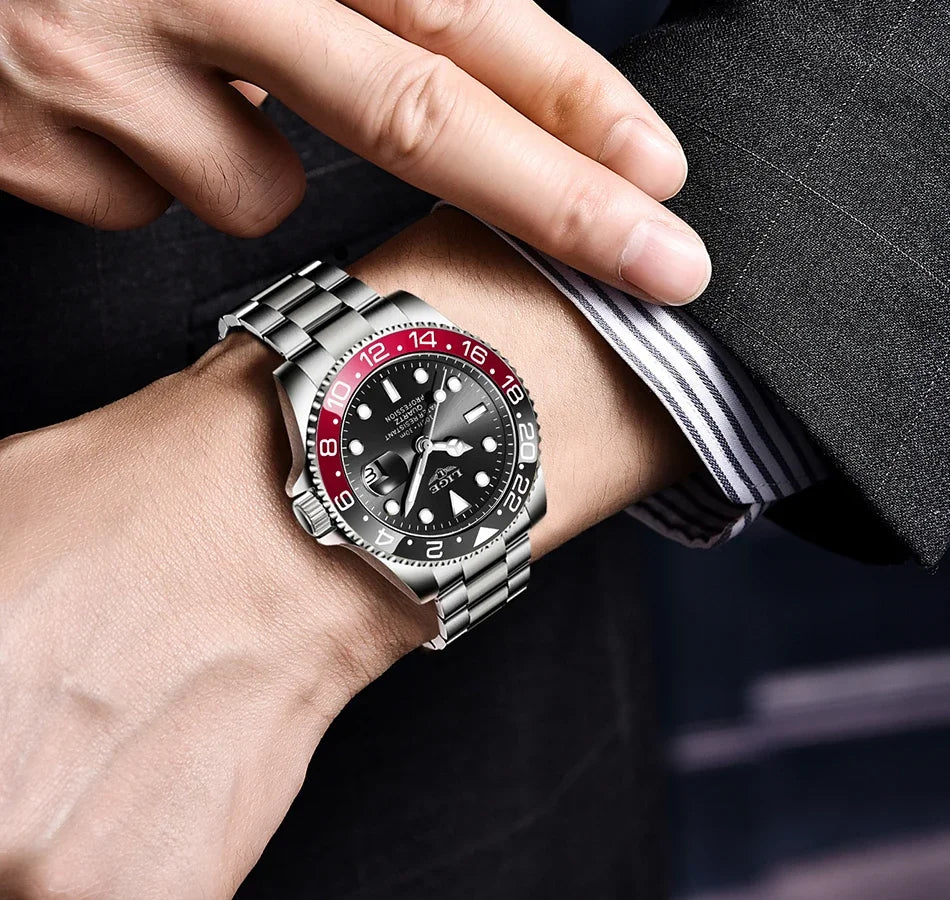 Montre LIGE LG10051 Acier Inoxydable Lumineuse et Résistante à l'Eau