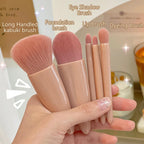 Lot de 5 Pinceaux de Maquillage de Voyage avec Trousse et Miroir