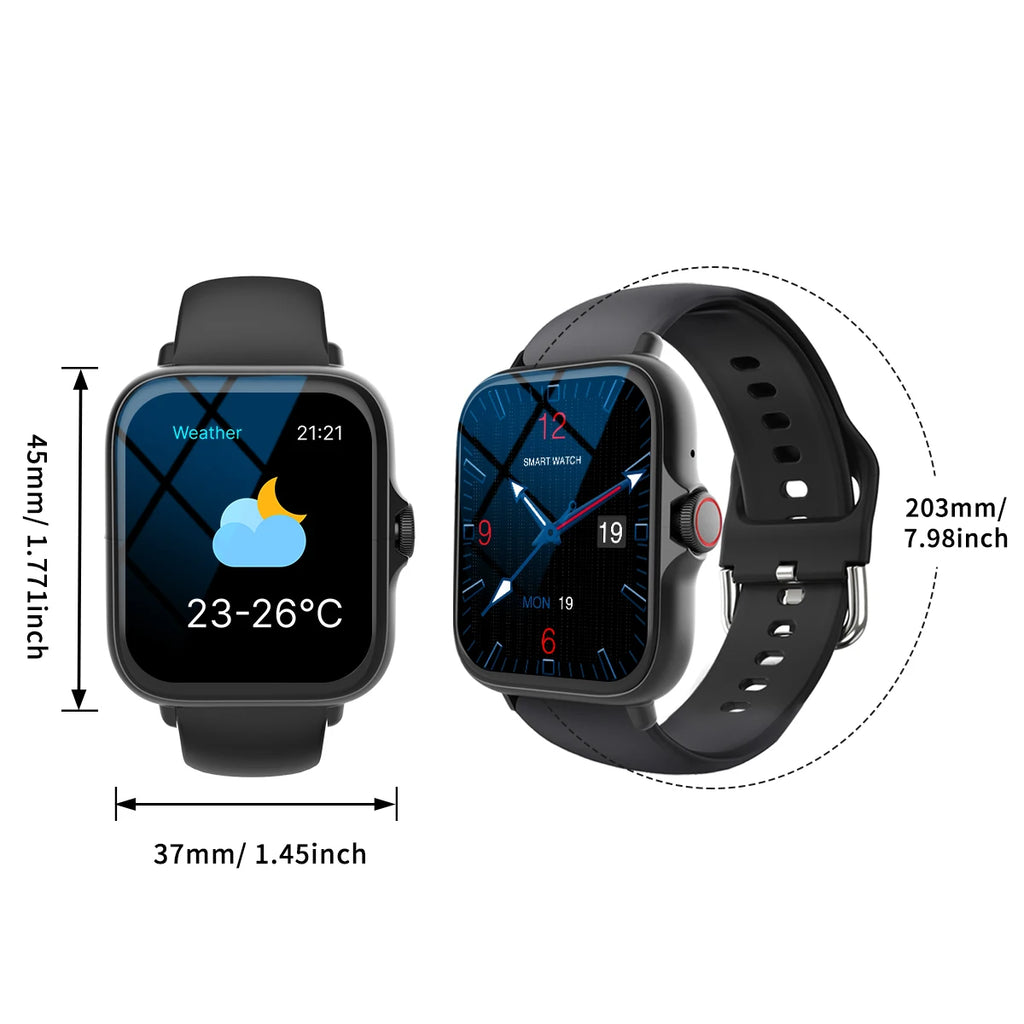 Smartwatch Hombre Mujer Notificaciones APP Deportivo iPhone Android