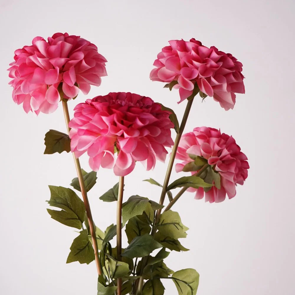 Dalia y Crisantemo Artificial 57cm Ramo de Seda Bodas /Hogar