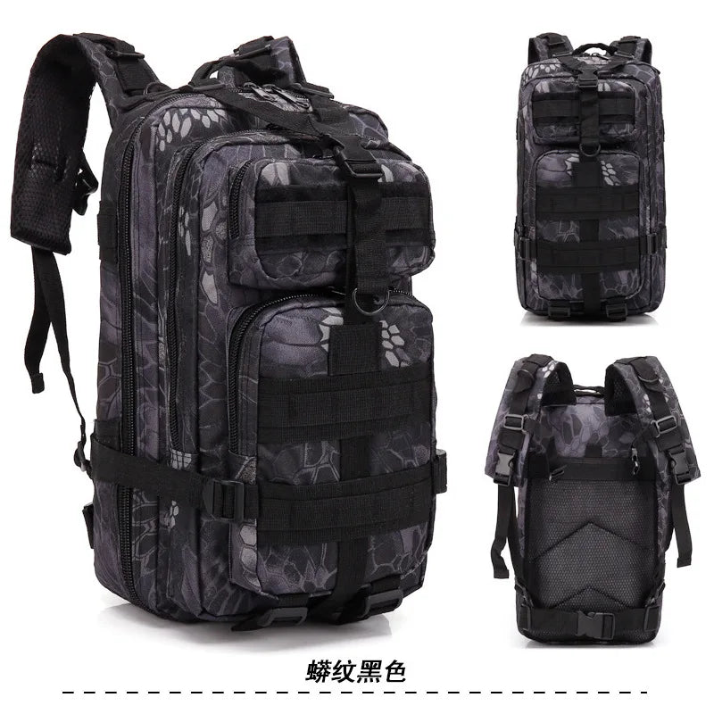Mochila Estilo Militar 30L Impermeable Oxford Camping Senderismo