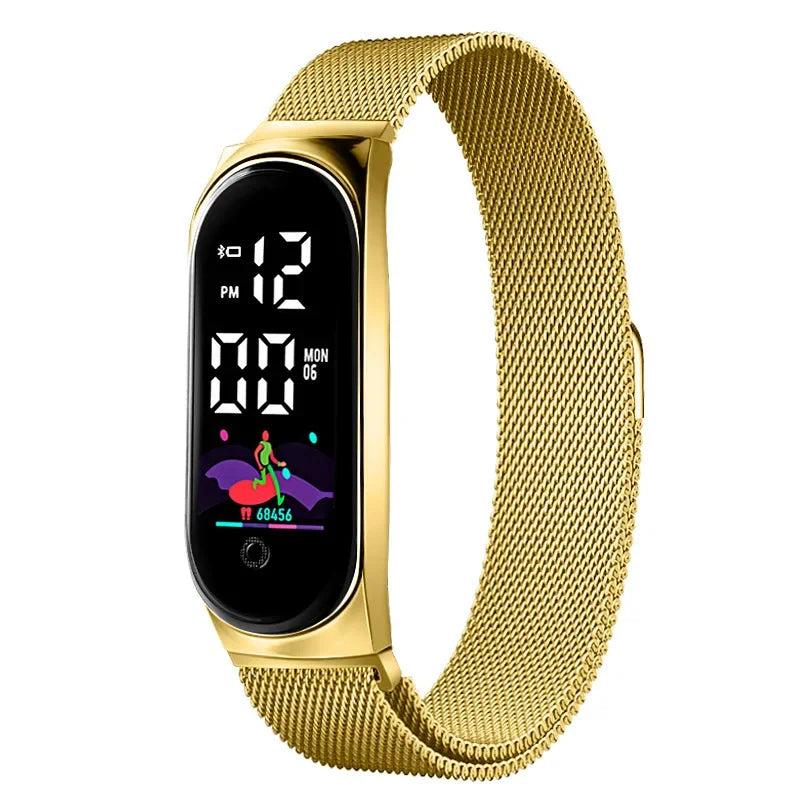 Reloj LED Mujer Metal Correa Magnética