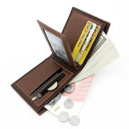 Portefeuille Fin en Cuir PU pour Homme / Option de Graver un Nom
