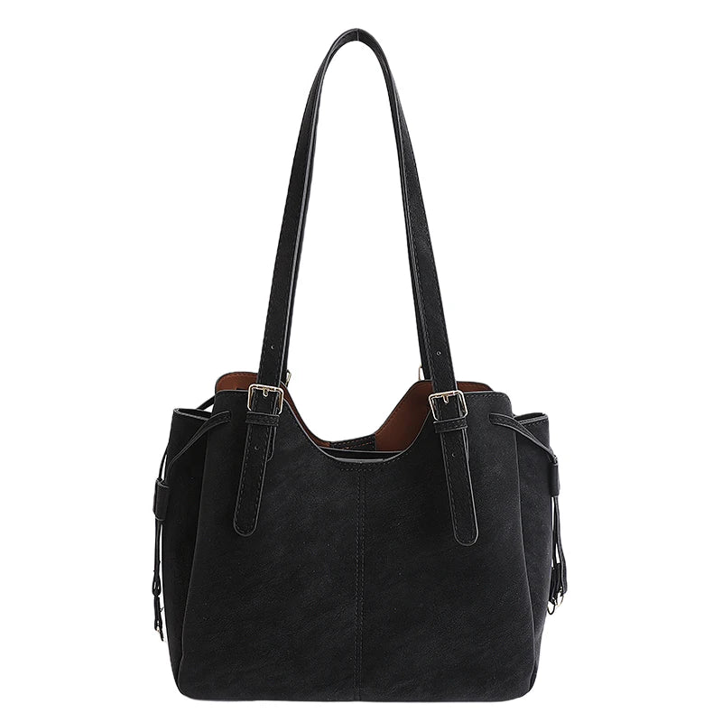 Bolso Tote de Gamuza para Mujer Retro Minimalista