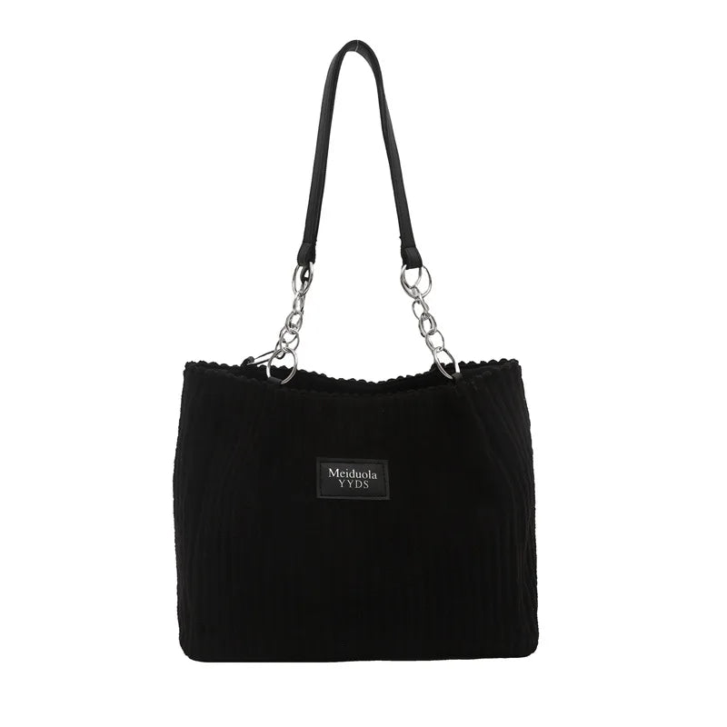 Bolso Tote Mujer con Cadena y Detalles en Cuero Trabajo