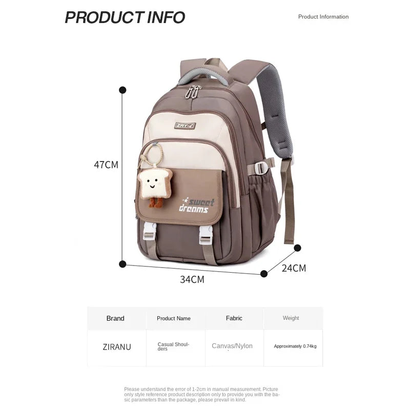 Mochila Escolar Gran Capacidad Ligera Universidad y Viajes