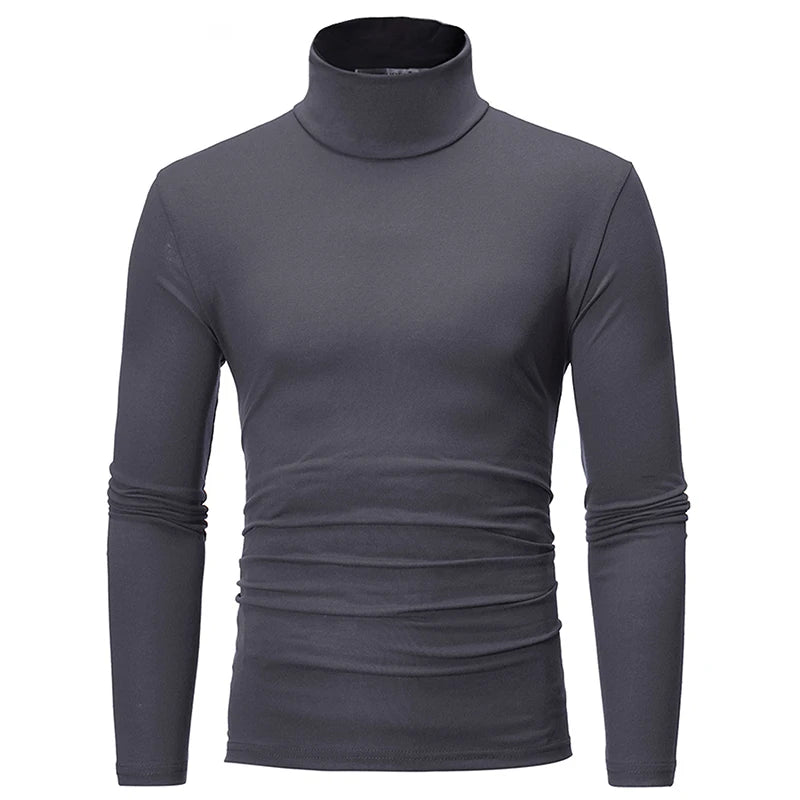 Camiseta Térmica Hombre Manga Larga Cuello Alto Slim Invierno