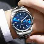 Montre Homme CHRONOS Luxe Quartz Acier Inoxydable Lumineuse Étanche