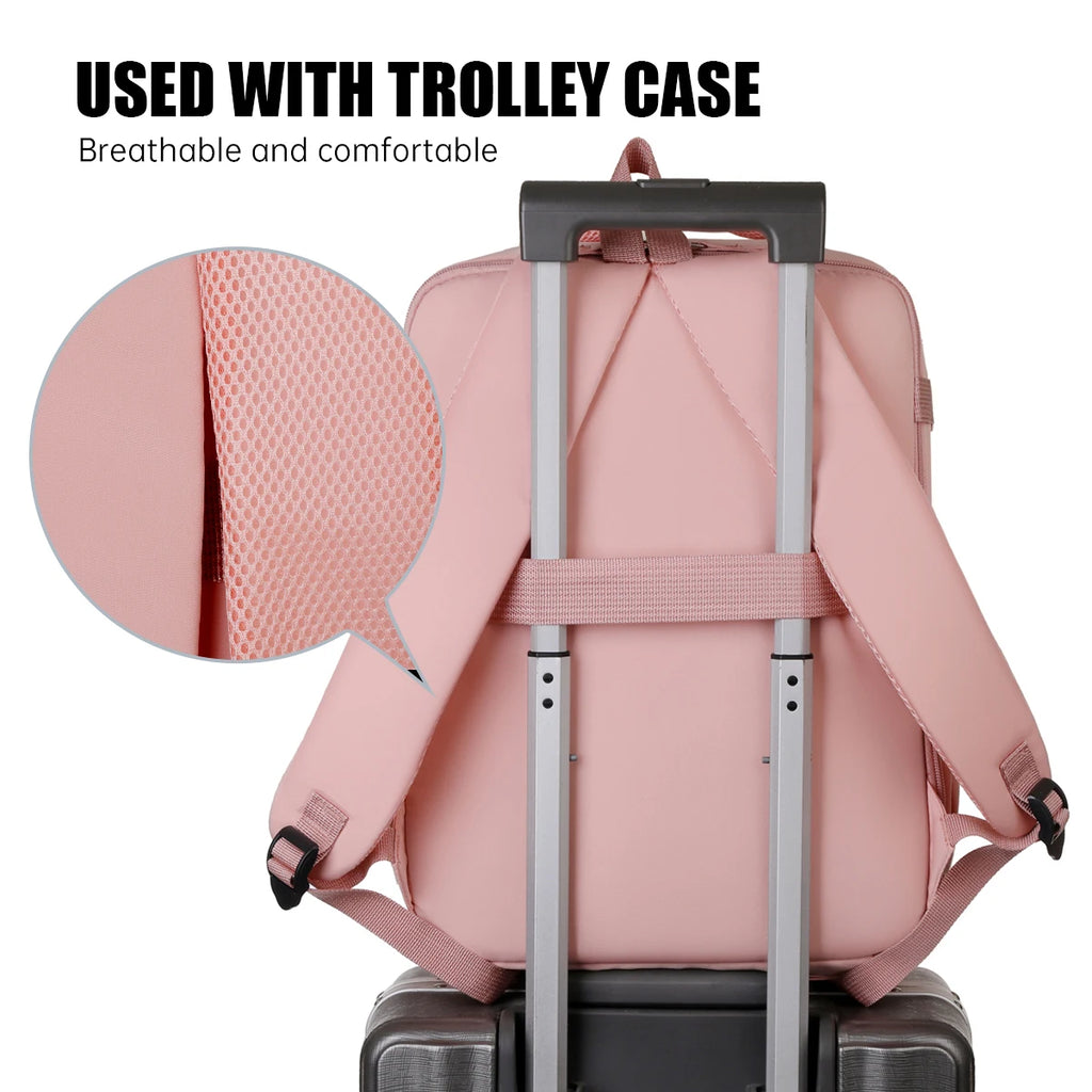 Mochila Mujer Ultraligera Gran Capacidad Viaje Negocios Laptop