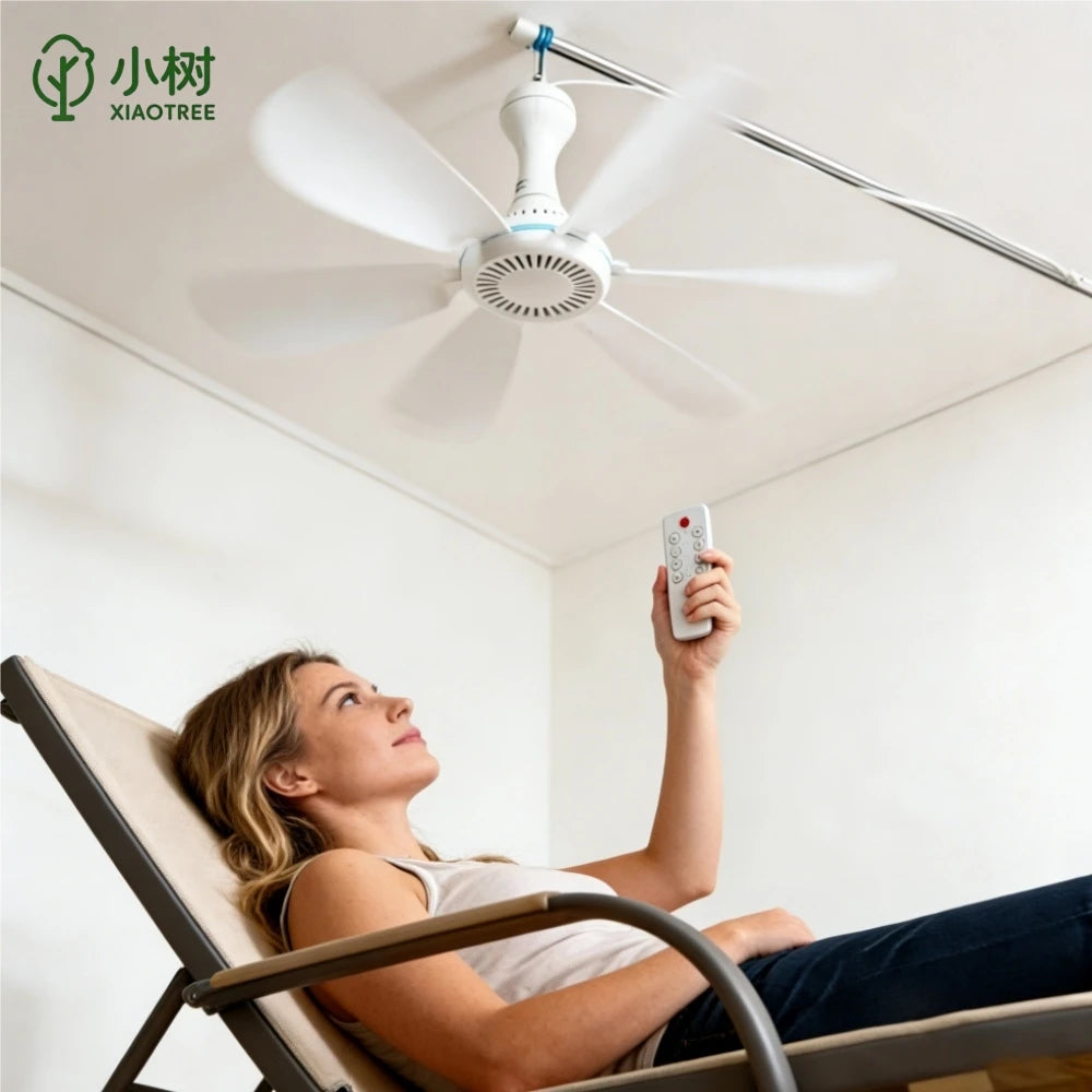 Ventilador Techo USB DC 5V 6 Aspas Desmontables Camping